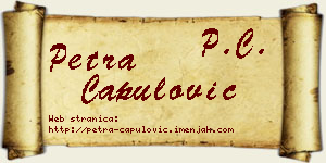 Petra Capulović vizit kartica